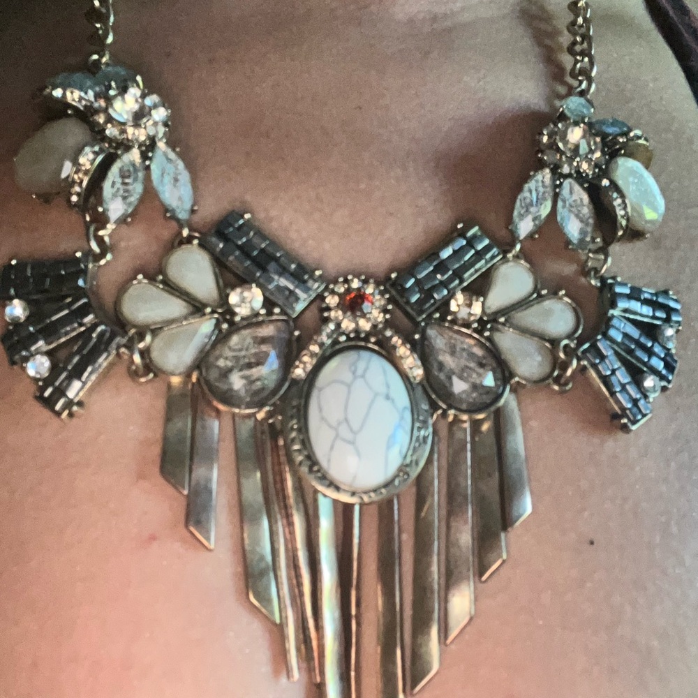 Gold and Silver Statement Necklace